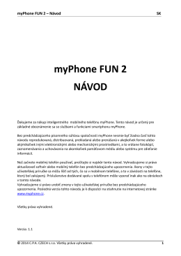 myPhone FUN 2 NÁVOD
