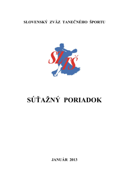 Č L Á NOK 2 - Slovenský Zväz Tanečného Športu