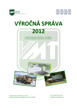 Výročná správa 2012