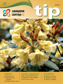 Časopis TIP JARO 2014 - Zahradní centra CS, obchodní družstvo