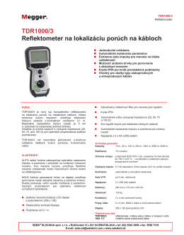 TDR 1000/3 - Megger SK