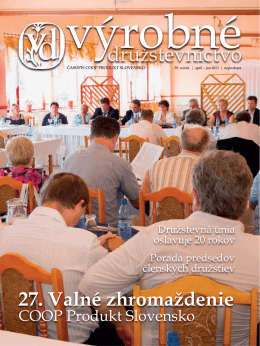 27. Valné zhromaždenie - coop produkt slovensko