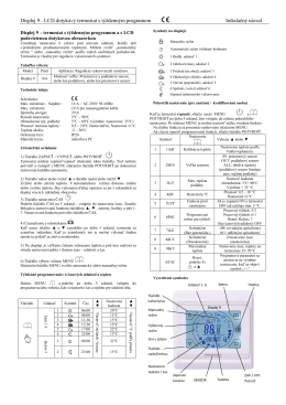 Displej 9 - LCD dotykový termostat s týždenným programom