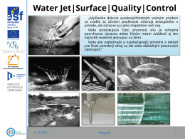 Water Jet|Surface|Quality|Control
