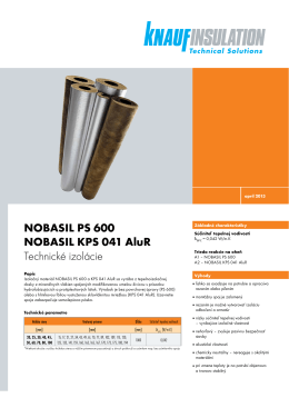 NOBASIL PS 600 NOBASIL KPS 041 AluR Technické