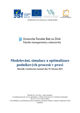 Modelování, simulace a optimalizace podnikových