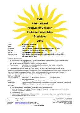 XVIII. International Festival of Children Folklore Ensembles
