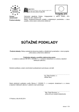 SÚŤAŽNÉ PODKLADY - Obchodná akadémia Prešov
