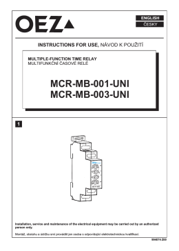 Multifunkčné časové relé - MCR-MB-001-UNI, MCR-MB-003