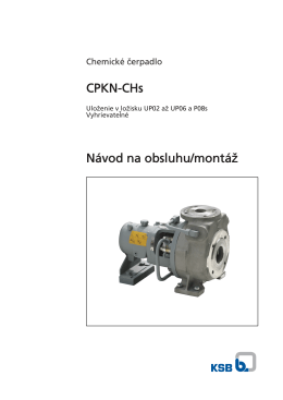 CPKN-CHs Návod na obsluhu/montáž