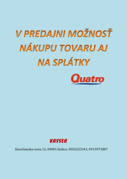Kavečianska cesta 12, 04001 Košice, 0556323341, 0915971807