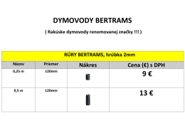 DYMOVODY BERTRAMS 9 € 13 € - krbyeshop-w.sk