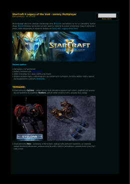 StarCraft II Legacy of the Void - zmiany Multiplayer