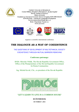 THE DIALOGUE AS A WAY OF COEXISTENCE