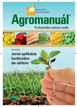 Téma čísla Jarná aplikácia herbicídov do obilnín