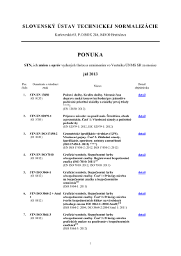 Ponuka noriem júl 2013 - Slovenský ústav technickej normalizácie
