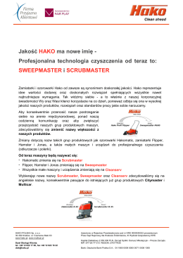 Nowe nazwy produktów HAKO 2014