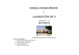 Klas IV - VI - Szkoła Podstawowa nr 3 we Wrocławiu