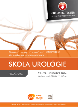 ŠKoLA uROLÓGIE - Slovenská urologická spoločnosť