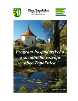 Program hospodárskeho a sociálneho rozvoja obce