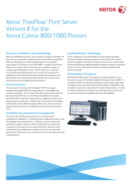 Xerox® FreeFlow® Print Server Version 8 for the Xerox