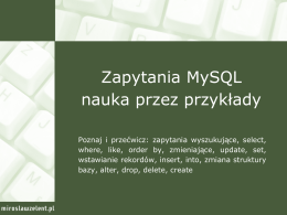 23. Zapytania MySQL nauka przez przykłady