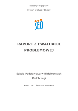 Raport z ewaluacji - Szkoła Podstawowa nr 27 w Krakowie