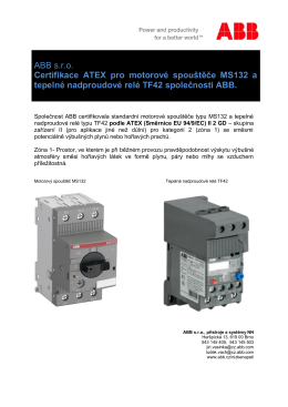 Certifikace ATEX pro TF42