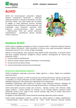 Działanie ALVEO - Alveo i produkty AKUNA