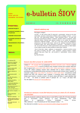 e-bulletin ŠIOV - Štátny inštitút odborného vzdelávania