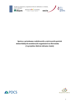 správu z prieskumu - Karpatská nadácia