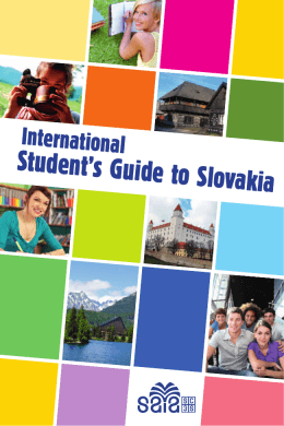 Student`s Guide to Slovakia - National Scholarship Programme