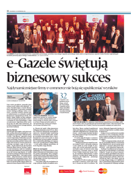 Relacja z gali e-Gazel Biznesu 2014 w Sopocie