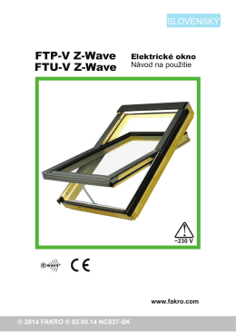 kyvné okná FTP-V Z-Wave, FTU-V Z-Wave