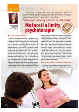 Možnosti a limity psychoterapie