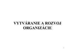 Analýza a vytváranie pracovných miest