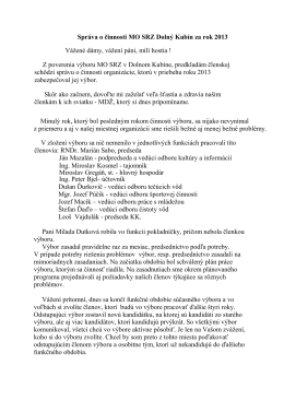 Správa o činnosti MO SRZ Dolný Kubín za rok 2013 . pdf