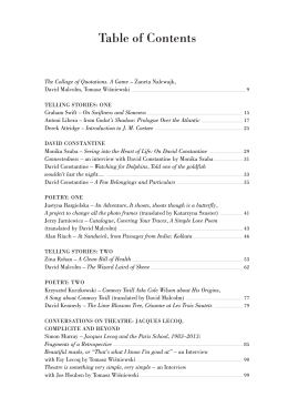 Almanach - Table of Contents