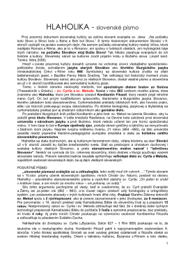 PDF verzia - Hlaholika.sk
