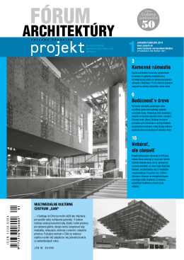 Fórum architektúry 1-2014.pdf - Spolok architektov Slovenska