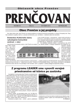 Noviny Prenčovan č. 2/2013
