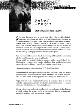 Peter Gregor - Kritika & Kontext