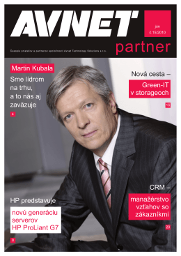 15. vydanie nášho časopisu Avnet Partner.