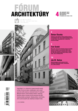Fórum architektúry 4/2012