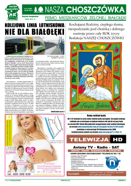 nie dla Białołęki - Stowarzyszenie Nasza CHOSZCZÓWKA Pismo