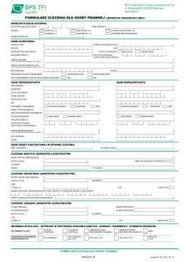 formularz zlecenia dla osoby prawnej (jednostki