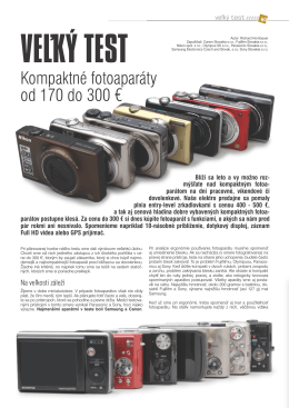Kompaktné fotoaparáty od 170 do 300 €