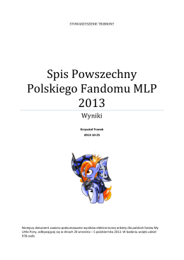 Spis Powszechny Polskiego Fandomu MLP 2013