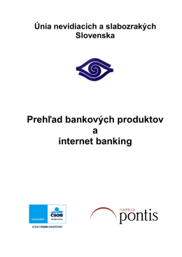 Prehľad bankových produktov a internetbanking, .pdf, 446kB