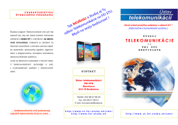 TELEKOMUNIKÁCIE - Ústav telekomunikácií